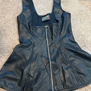 Lip service PVC skater skirt underbust